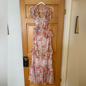 Wayf Milan Ruffled Cutout Maxi Dress